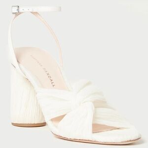 Loeffler Randall Reed White Heeled Sandals